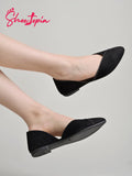 Shoetopia Pointed Toe Flat Black Belly For Girls-Eu39,Bronze,6,B0D5HG7TK7