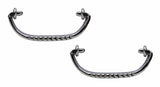 2 Chrome Plated Brass Ribbed Bail Pull Replacement | Renovator's Supply