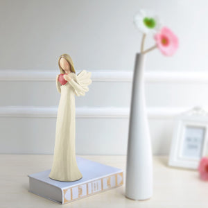 Angel Figurines with Heart Guardian Angel Statues Collectible Figurines Perfect Choice for Home D cor 7.48  H