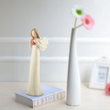 Angel Figurines with Heart Guardian Angel Statues Collectible Figurines Perfect Choice for Home D cor 7.48  H