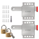 qieoyk 2 Pack Garage Door Locks with Self Tapping Screws Inside Deadlock for Most Garage Door Heavy Duty Inside Deadlock Garage 