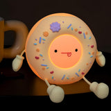 ipalmay Doughnut Night Light - Kawaii Donut Bedside Night Lamp Desk Decor USB Recharging, Delay-Off Bedroom Sleep Light, Cute Gi
