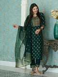 Gosriki Women'S Cotton Straight Kurta With Pant & Dupatta (Kptd-Cot-10132-Green_Xxl-Gs_Green_Xx-Large),Green,2,B0BDZGZ7BG