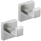 Taucent Towel Hook for Bathroom Wall Mounted, 2 Pack Brushed Nickel Robe Hooks Heavy Duty Wall Hook, 304 Stainless Steel Robe Ho
