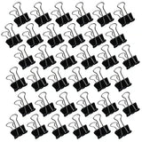 Estervig Metal 25Mm Binder Clips Set Of 36 Black Paper Clips, Binding Supplies For Office, School, Home, Diy, Paper Clips Stati