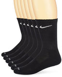 Nike Unisex DriFIT Cushion Crew Training Socks (6 Pair), BLACK/WHITE, OS