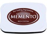 Tsukineko Memento Ink Stamping-Brown, Rich Cocoa-Large-Water-Based-Translucent, Waterproof, Archival-Embossing, Pad Size: 7,6 X 