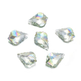 50pcs Czech Faceted Crystal Glass Baroque Chandelier Pendant Drop Beads Suncatcher 22mm Large Light Green Shimmer