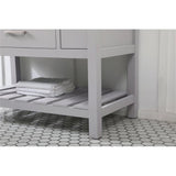 Elegant Decor Clement 42 Aluminum Mdf Single Bathroom Vanity In Gray Finish