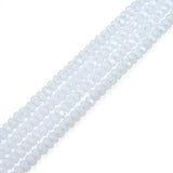 Adabele 13.5 Inch Natural Opal White Quartz Gemstone 4mm Small Faceted Rondelle Beads