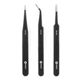 iFixit Precision Tweezers Set Extra Fine, Angled, Blunt Tips for Electronics, Hobby, Industrial, Professional, Craft