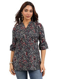 Libas Women'S Cotton Printed Straight Kurti (29635_Grey_Xxl)