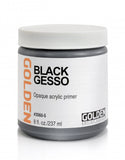 Golden 00035605 Acrylic Black Gesso Jar, 8 oz