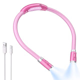 LUXJET Neck Reading Light & Book Light for Reading in Bed - Hands Free, 6 Brightness Levels, 360 Flexible Arms, 80-Hour Recharge