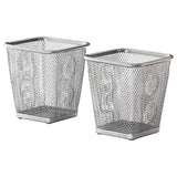 Ikea 10 x 10 x 11 cm Pencil or Pen Cup Holder (Silver) Pack of 2