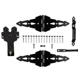 National Hardware N109306 V8420 Deluxe Strap Hinge Gate Kit in Black