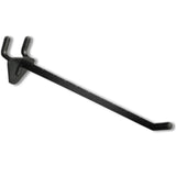 Azar Displays 800076BLK 6Inch Plastic Hook, Black (50 Pack)