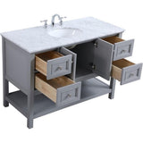Elegant Decor Metropolis 48 Single Marble Top Bathroom Vanity In Gray
