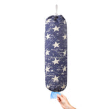 TOGETRUE Plastic Bag Holder, Wall Mount Grocery Bag Organizer, Heavy Duty Storage for Home Kitchen Camper (Blue Stars)