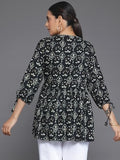 Libas Women'S Viscose Rayon Printed A-Line Kurtis (29626C Black