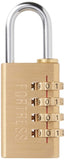 Master Lock Fortress Padlock, Set Your Own Combination Luggage Lock, 1-3/16 in. Wide, 627D,Gold