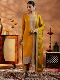 Libas Women'S Silk Blend Kurta Sets (48960O_Mustard_Xl)