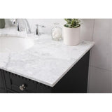 Elegant Decor Indoor Modern Under Sink Bathroom Fixtures Storage Organizer Cabinet 48 Inch Single Bathroom Vanity - White
