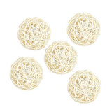ATORSE 2x5Pcs 7cm Wicker Rattan Vine Ball DIY Ornaments Craft Embellishment White