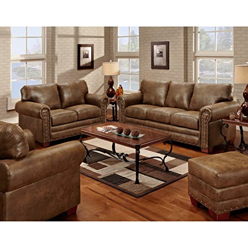 American Furniture Classics Model Buckskin 4-Piece Set Sleeper Group, Pinto Brown