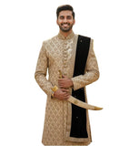 Navti Creations MenS Narrow Stole Dupatta In Velvet For Kurta/Sherwani/Achkan/Suit (Length2.25M, Width 37Cm) (Black)