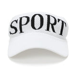 Unisex Sport Sun Visor Cap | Lightweight OpenTop Sports Hat For Outdoor Activities White