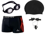 Lebami Boy MenS Swimming Kit With 1 Swimming Shorts | Costume | Trunk Swimming 1 Anti Fog Swimming Goggles 1 Silicone Swimming 