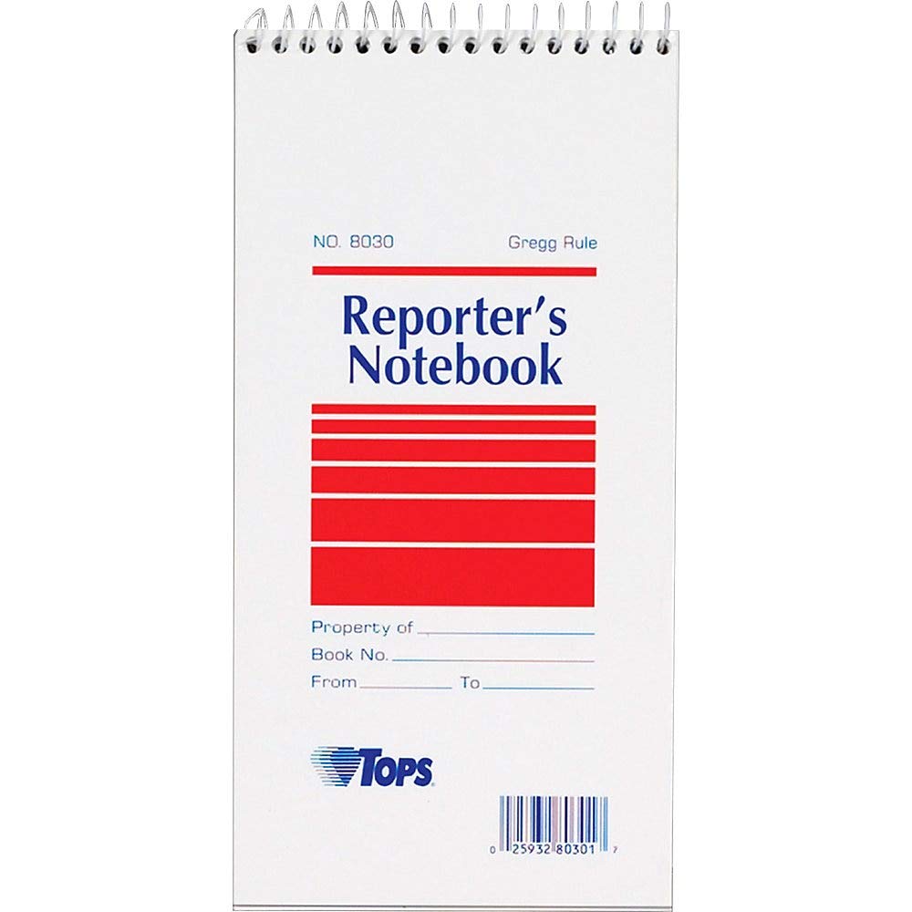 Tops Reporter'S Notebooks, 4 X 8, Wide Rule, 70 Sheets, 4 Pack (80304)