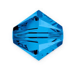 50pcs Genuine Preciosa 6mm Faceted Bicone Crystal Beads Capri Blue Compatible with Swarovski Elements Crystals Jewelry Making