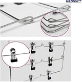 6-Tier Foldable Pants & Skirt Hanger with Adjustable Clips, 6-Pair Chrome Steel