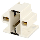 Leviton 26720200 Gx23, Gx232 Base, 2Pin, Compact Fluorescent Lampholder, Horizontal, ScrewDown, Black Color Code, White Body