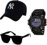Sba Prime MenS Gift Set 3Pcs Watch, Cap & Sunglasses Combo Set For Men And Boys Birthday Present Multicolour