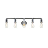 Living District Indoor Modern Home Decorative Bright Ceiling Serif 5 Light Chrome Wall Sconce