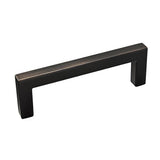 RICHELIEU Hardware BP87396BORB Lambton Collection 3 3/4-inch (96 mm) Center-to-Center Brushed Oil-Rubbed Bronze Modern Rectangul