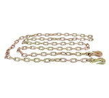 Mytee Products 2 Pack 5/16 Inch x 20 FT Grade 70 Binder Chain with Clevis Grab Hooks G70 Transport Tow Chain 4,700 Lbs Worki