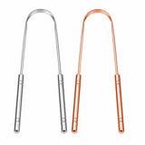 Varneya Tongue Cleaner Set Of 2 | Pure Copper And Stainless Steel Scrapers | Reusable Ayurvedic Oral Care Accessories