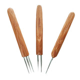 Bestonzon 3 Pcs Bamboo Knitting Needles Set Carbonized Single Point Crochet Knitting Tools Smooth Finish Lightweight Yarn For Kn