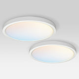 ASD LED 15 Inch Round Flush Mount Ceiling Light Fixture | 28W 2300LM 2700-6000K 100-277V | 5CCT, Dimmable, Ultra Slim, ETL Liste