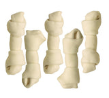 Top Dog Chews - Natural Beef Rawhide Bones (5 Pack), 8-10 Long-Lasting Dog Bones for Aggressive Chewers, Digestible Dog Treats f