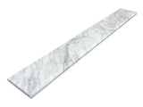 Threshold.Shop Italian White Carrara Polished Marble Threshold Double Bevel for Floor Transitions (5x60)
