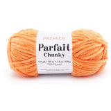 Premier Parfait Chunky Yarn, Super Bulky, Ideal for Knitting & Crocheting, Chenille, Tangerine, 3.5 oz, 131 Yards