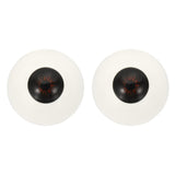 PATIKIL 32mm Doll Eyes,1 Pair Realistic Acrylic Eyes Plastic Half Eyeballs for Dolls Masks Halloween Props Art Craft, Brown Blac