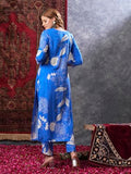 Anni Designer Women'S Rayon Blend Straight Printed Kurta With Pant (Anaar-Blue-Vks03_L_Blue_Large),Blue,L,Rayon Blend,Regular,Kurta
