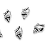 20pcs Cute Ice Cream Large Hole Beads (4.5mm Hole) Antique Silver
