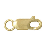 JewelrySupply Lobster Claw Clasp (4.0x10.0mm) w/Ring 14 Karat Solid Yellow Gold